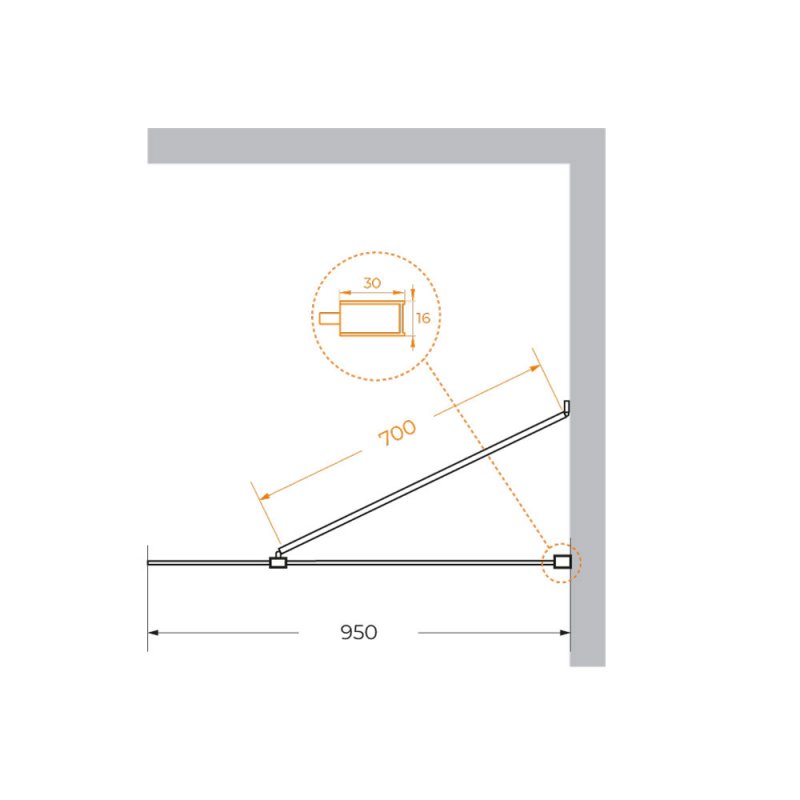LIBERTA-L-1-TB-100-C-NERO Душевая перегородка универсальная с односторонним входом, стекло прозрачное, профиль чёрный, 1000x1950 мм LIBERTA-L-1-TB-100-C-NERO Душевая перегородка универсальная с односторонним входом, стекло прозрачное, профиль чёрный, 1000x1950 мм