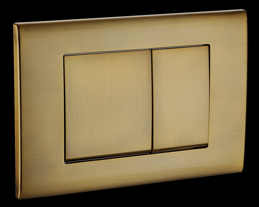 Кнопка для инсталляции, пластик BRONZE, глянец, квадратная Кнопка для инсталляции, пластик BRONZE, глянец, квадратная