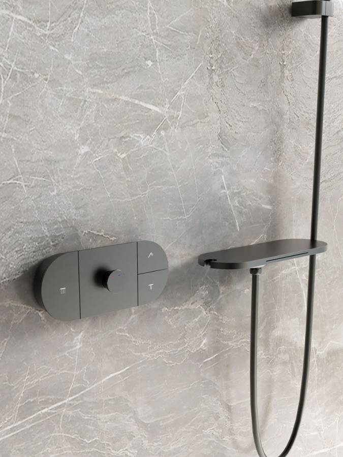 Душевой комплект Futura VSFW-2F12TMB термостатический встраиваемый, 3 режима, черный матовый Душевой комплект Futura VSFW-2F12TMB термостатический встраиваемый, 3 режима, черный матовый