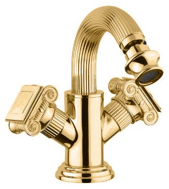 OLIMP-BS2-03/24-M Смеситель на биде с донным клапаном, золото