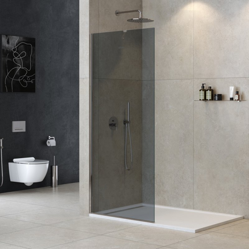 LIBERTA-L-1-TB-100-C-NERO Душевая перегородка универсальная с односторонним входом, стекло прозрачное, профиль чёрный, 1000x1950 мм LIBERTA-L-1-TB-100-C-NERO Душевая перегородка универсальная с односторонним входом, стекло прозрачное, профиль чёрный, 1000x1950 мм