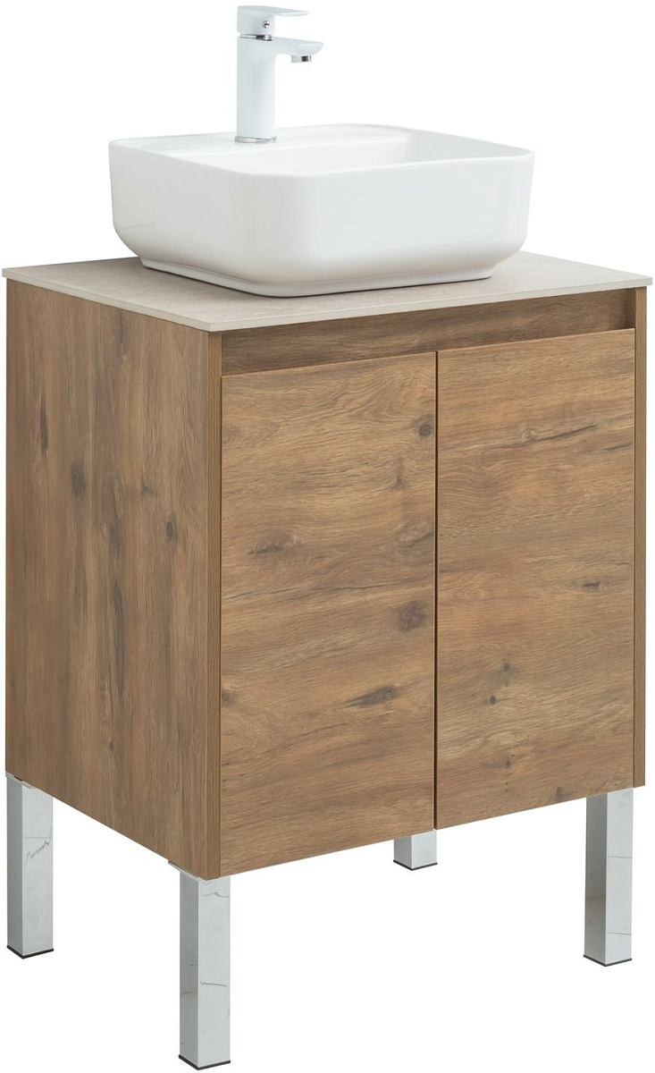 Тумба под раковину Aquanet Nova Lite 60 дуб рустикальный (2 дверцы) Тумба под раковину Aquanet Nova Lite 60 дуб рустикальный (2 дверцы)