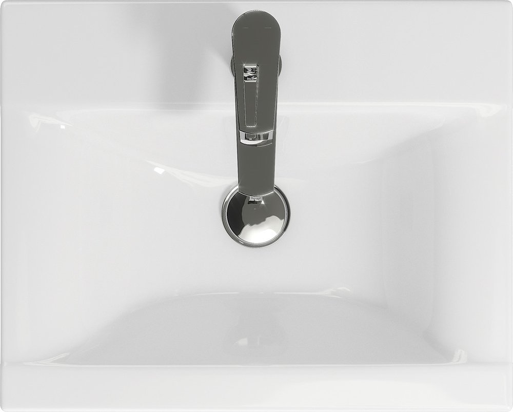 Тонкая раковина Ontario с отверстием под смеситель, размером 50 см Тонкая раковина Ontario с отверстием под смеситель, размером 50 см