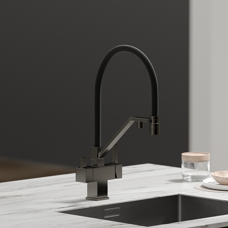 Смеситель для кухни SANCOS Loro с возможностью подключения фильтра для воды, цвет вороненая сталь, арт. SC4007GG Смеситель для кухни SANCOS Loro с возможностью подключения фильтра для воды, цвет вороненая сталь, арт. SC4007GG