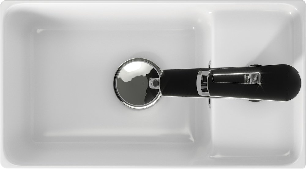 Прямоугольная тонкостенная мебельная раковина CREA с отверстием под смеситель, размером 40 см. Прямоугольная тонкостенная мебельная раковина CREA с отверстием под смеситель, размером 40 см.