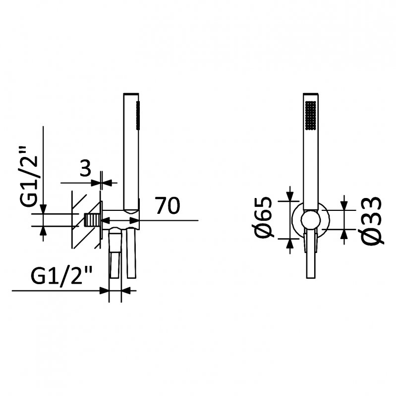CZR-B-KD-M-01 Ручной душ металлический, однопозиционный со штуцером-держателем, шланг 175 см, исполнение хром CZR-B-KD-M-01 Ручной душ металлический, однопозиционный со штуцером-держателем, шланг 175 см, исполнение хром