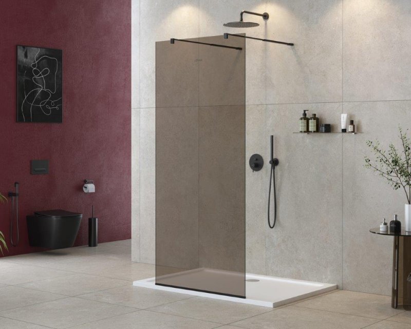 LIBERTA-L-2-90-C-NERO Душевая перегородка с возможностью двустороннего входа, стекло прозрачное, профиль чёрный, 900x1950 мм LIBERTA-L-2-90-C-NERO Душевая перегородка с возможностью двустороннего входа, стекло прозрачное, профиль чёрный, 900x1950 мм