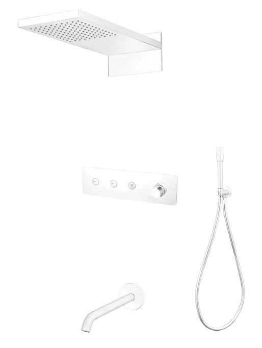 Душевая система с изливом Boheme Fusion Matt White Душевая система с изливом Boheme Fusion Matt White