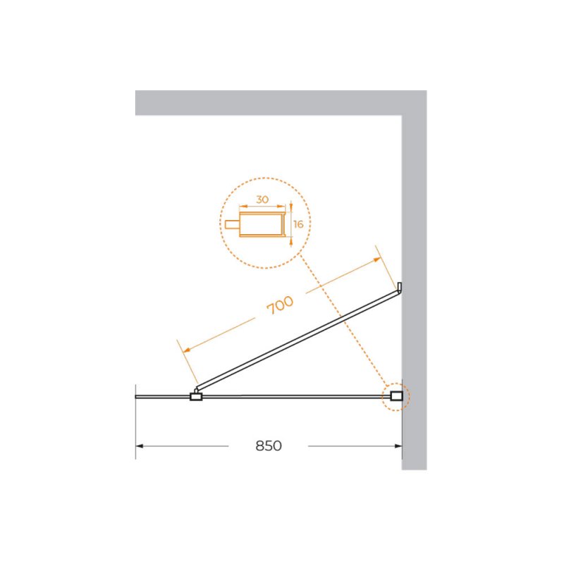 LIBERTA-L-1-TB-100-C-NERO Душевая перегородка универсальная с односторонним входом, стекло прозрачное, профиль чёрный, 1000x1950 мм LIBERTA-L-1-TB-100-C-NERO Душевая перегородка универсальная с односторонним входом, стекло прозрачное, профиль чёрный, 1000x1950 мм