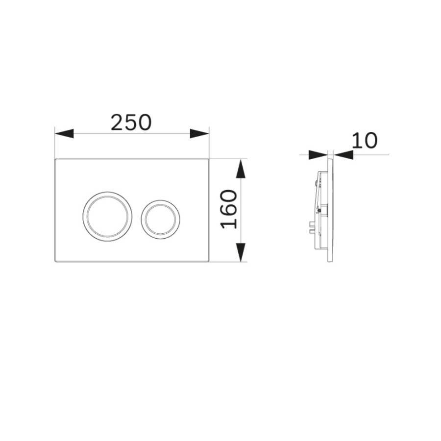 I110151 ErgoFit L, клавиша для инсталляции пластик, хром глянц I110151 ErgoFit L, клавиша для инсталляции пластик, хром глянц