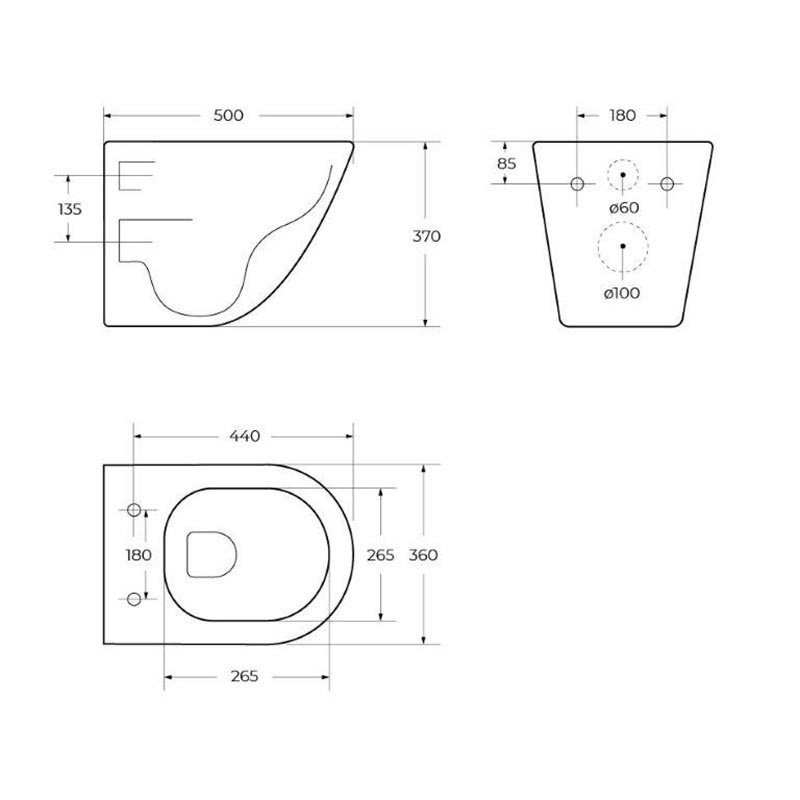 Чаша подвесного унитаза BelBagno SFERA-R BB046CH-TOR Чаша подвесного унитаза BelBagno SFERA-R BB046CH-TOR