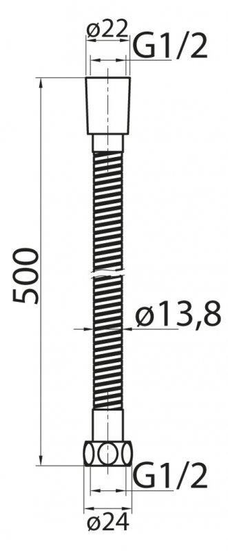 CZR-FMDC2-120-02 Гибкий шланг, длина 1,2 м, исполнение бронза CZR-FMDC2-120-02 Гибкий шланг, длина 1,2 м, исполнение бронза