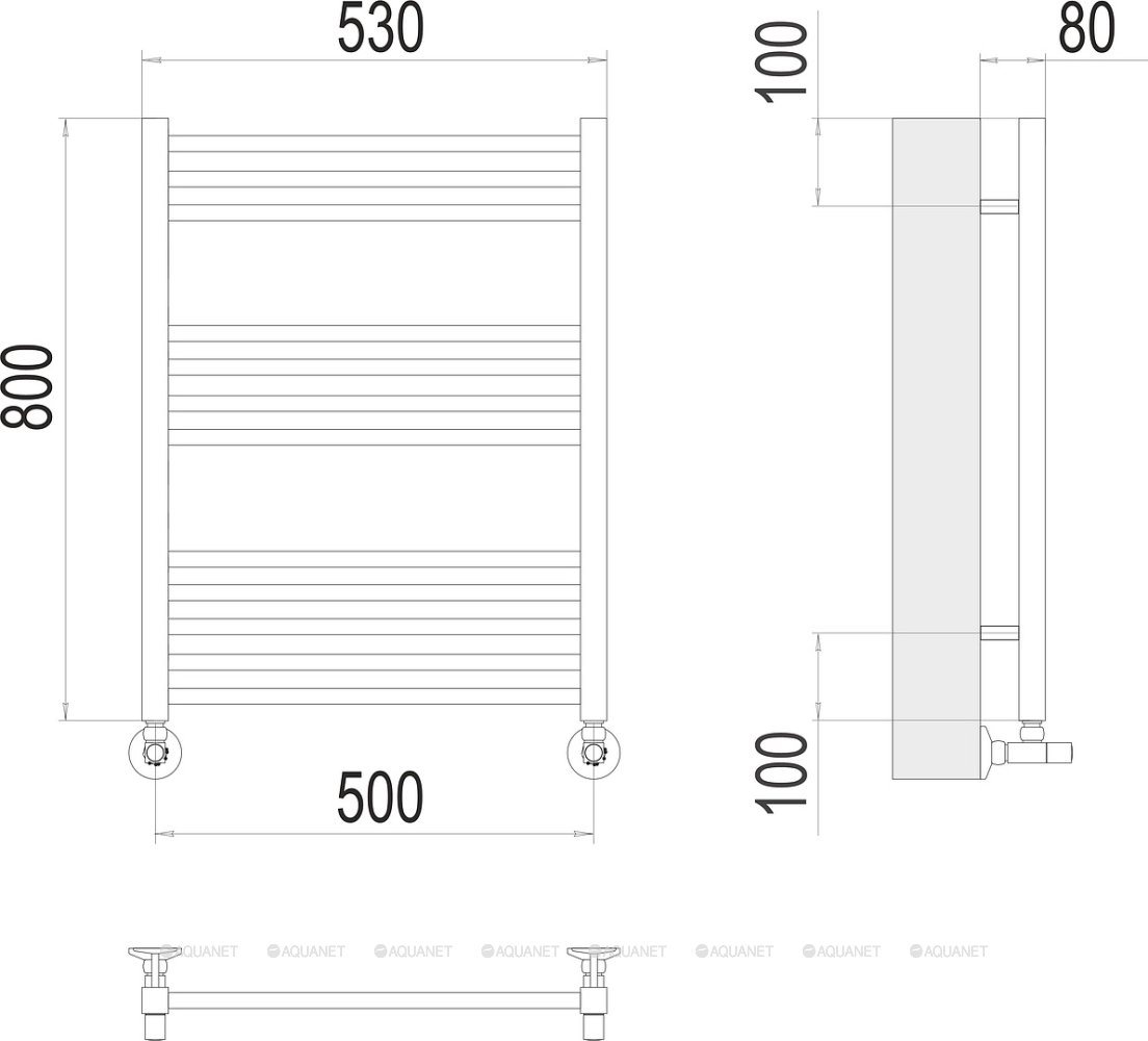 Полотенцесушитель Terminus Сицилия П12 500х800 Полотенцесушитель Terminus Сицилия П12 500х800