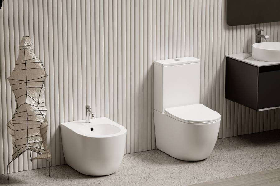 Биде ABBER Bequem AC1152 приставное белое Биде ABBER Bequem AC1152 приставное белое