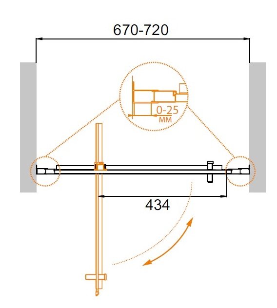 MOLVENO-BA-1-70-C-Cr-IV Душевая дверь MOLVENO-BA-1-70-C-Cr-IV Душевая дверь