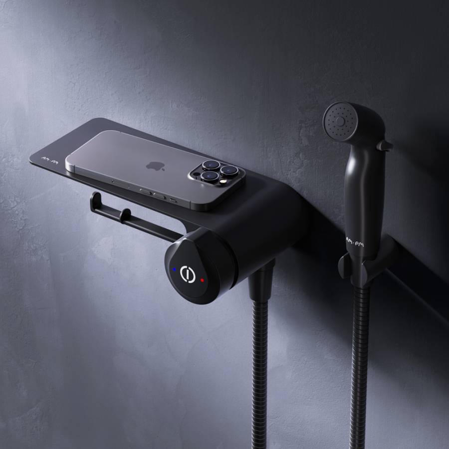 F0H85A822 X-Joy TouchReel, гигиенический набор со смесителем для душа с полкой, держателем туалетной F0H85A822 X-Joy TouchReel, гигиенический набор со смесителем для душа с полкой, держателем туалетной
