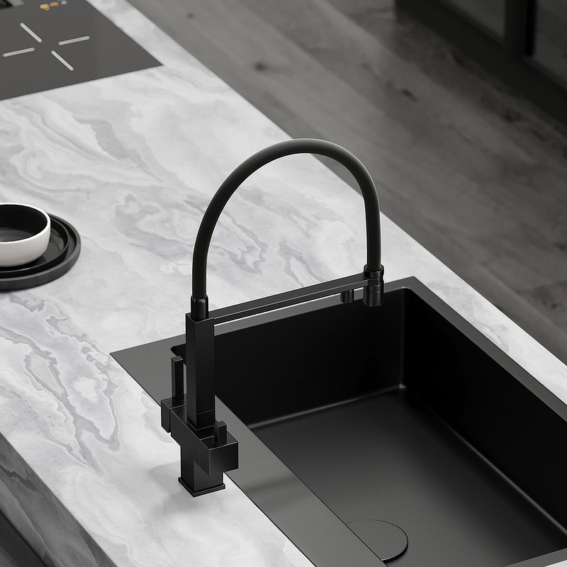 Смеситель для кухни SANCOS Moro с возможностью подключения фильтра для воды, цвет матовый черный, арт. SC4006MB Смеситель для кухни SANCOS Moro с возможностью подключения фильтра для воды, цвет матовый черный, арт. SC4006MB
