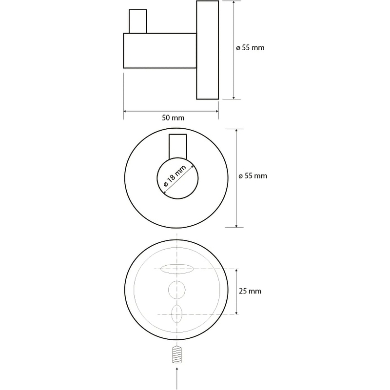 Крючок для полотенец Bemeta Neo 104106025 Нержавеющая сталь Крючок для полотенец Bemeta Neo 104106025 Нержавеющая сталь