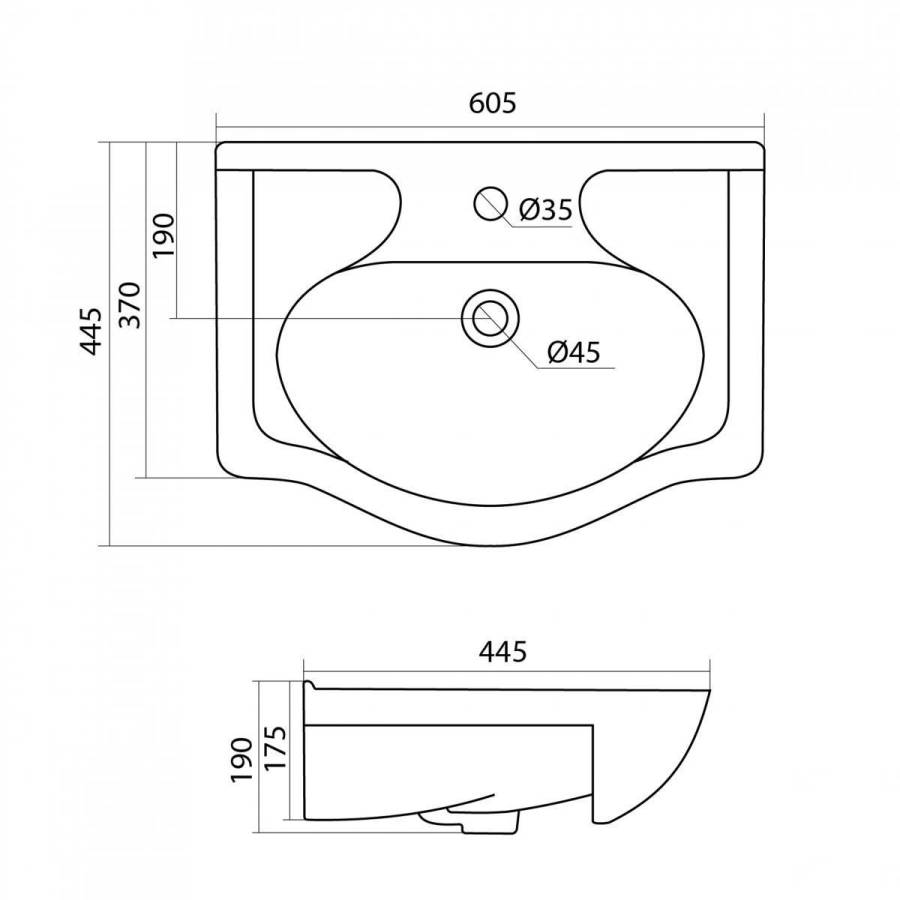 Раковина Santek Селигер 60 Раковина Santek Селигер 60