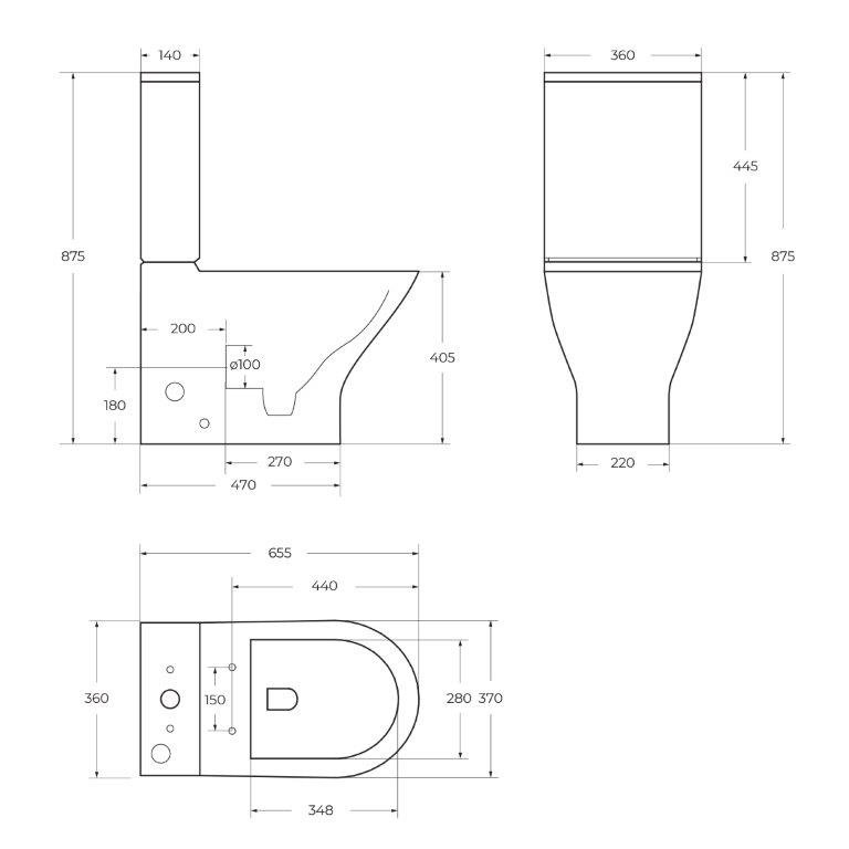 Чаша напольного унитаза BelBagno ACQUA BB340CPR Чаша напольного унитаза BelBagno ACQUA BB340CPR