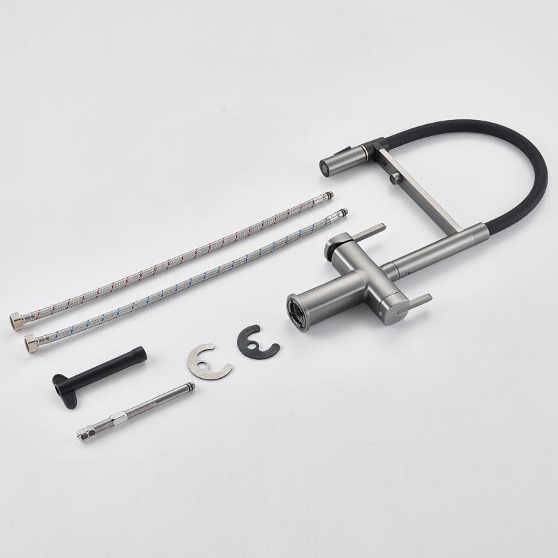 Смеситель для кухни с гибким изливом ROSE R358 R358T Смеситель для кухни с гибким изливом ROSE R358 R358T