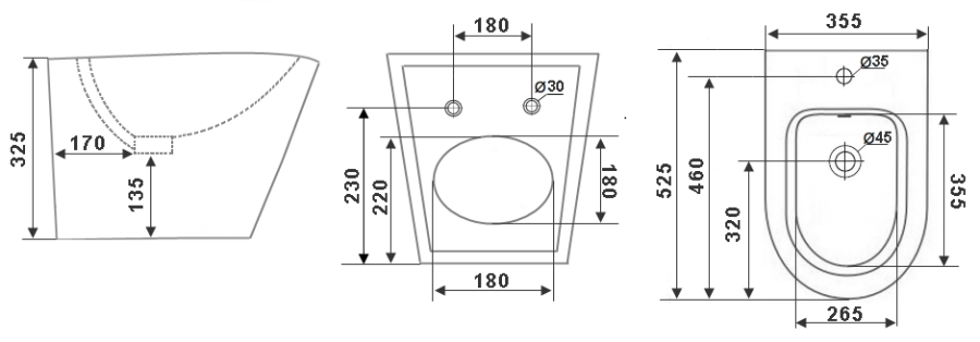 Биде Timo INARI TK-504 подвесное Биде Timo INARI TK-504 подвесное