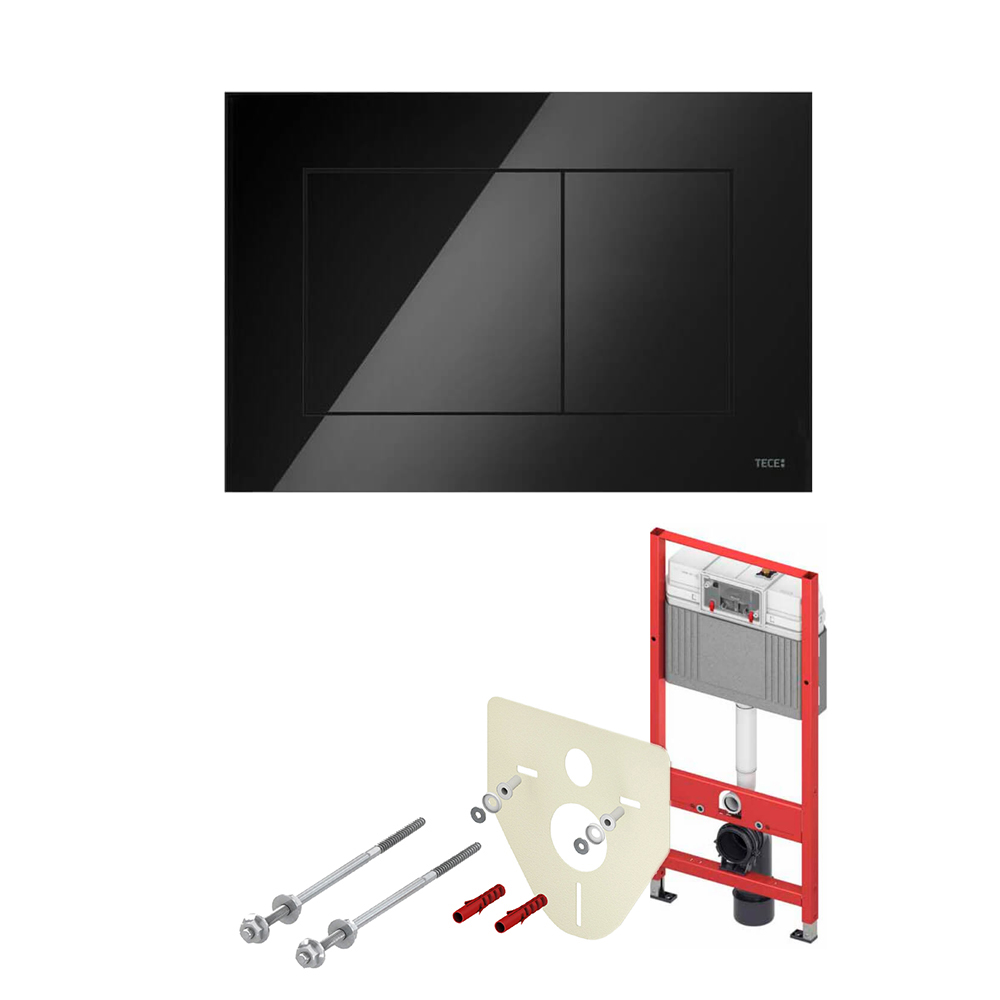Комплект инсталляция 4 в 1. 9400412 TECEBASE 2.0 модуль в комплекте с панелью смыва TECENOW хром глянц.. TECEBASE 2.0 модуль в комплекте с панелью смыва TECENOW черная матовая. Инсталляция TECE Now k400403. TECE комплект TECEBASE 2.0.