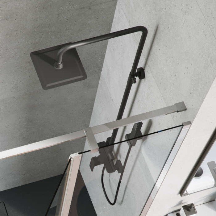 Система для душа наружного монтажа EXCELLENT Rain Keria AREX.2081BL (черный мат) Система для душа наружного монтажа EXCELLENT Rain Keria AREX.2081BL (черный мат)