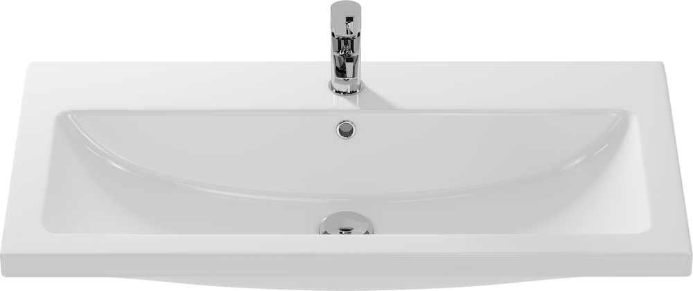Прямоугольная мебельная раковина COMO с отверстием под смеситель, размером 90 см. Прямоугольная мебельная раковина COMO с отверстием под смеситель, размером 90 см.