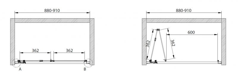 ECO-O-BS-90-C-Cr Душевая дверь ECO-O-BS-90-C-Cr Душевая дверь