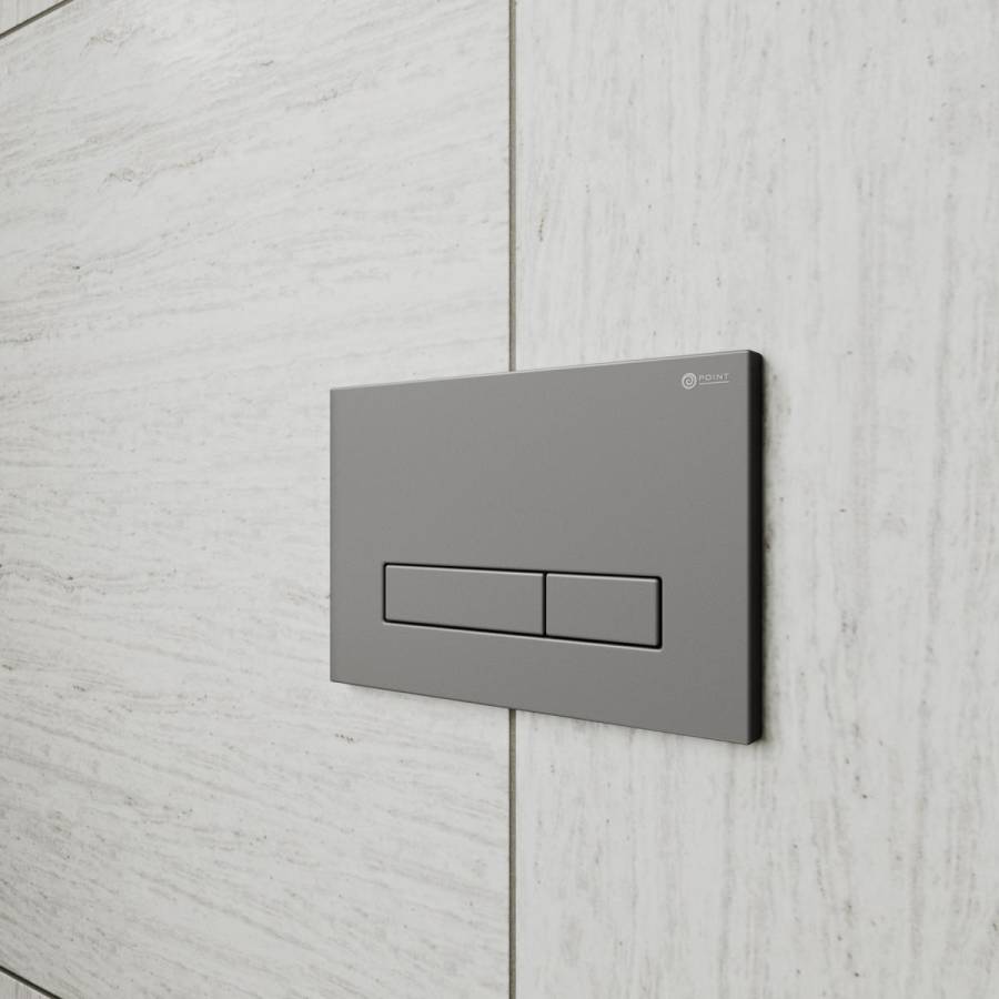 Клавиша смыва Point Меркурий PN44831GM для инсталляции, графит Клавиша смыва Point Меркурий PN44831GM для инсталляции, графит