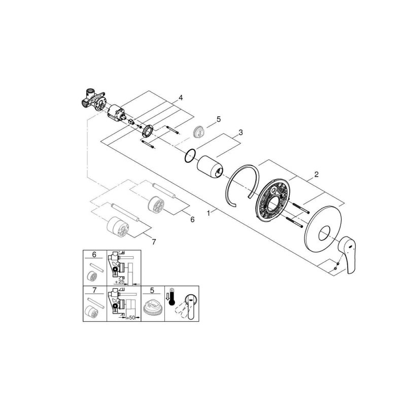 Смеситель Grohe Eurosmart 2021 для душа, 33556003 Смеситель Grohe Eurosmart 2021 для душа, 33556003