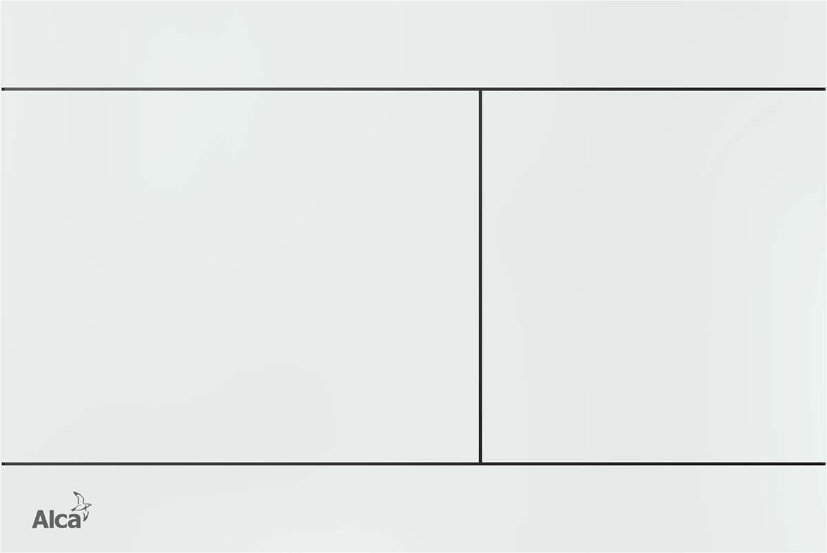 Кнопка управления для скрытых систем инсталляции, нержавеющая сталь-белый глянец Кнопка управления для скрытых систем инсталляции, нержавеющая сталь-белый глянец