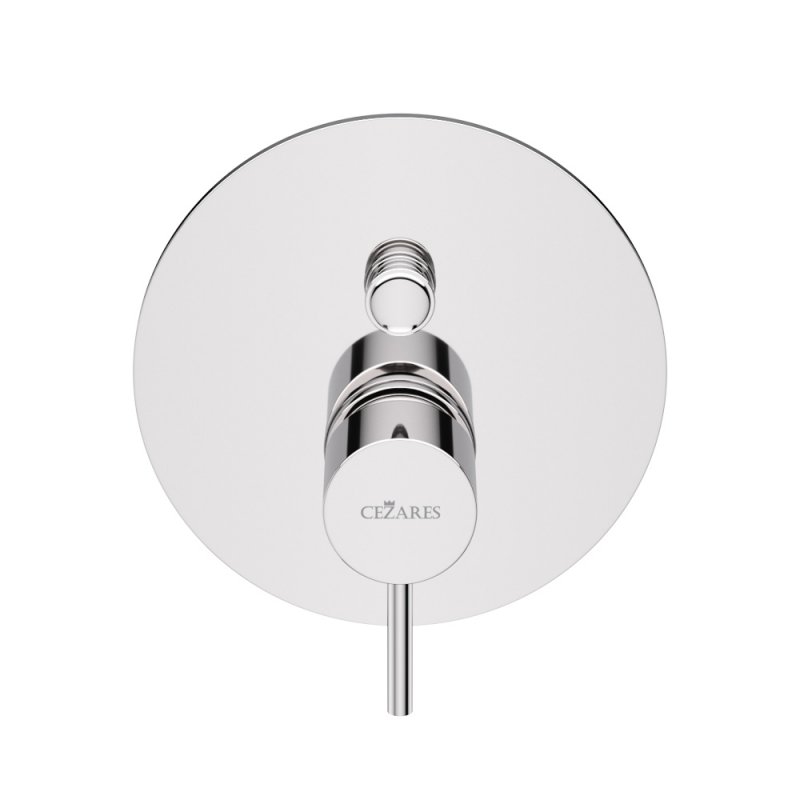 LEAF-VDIM-L-01 Встраиваемый однорычажный смеситель с переключателем на 2 выхода, исполнение Хром LEAF-VDIM-L-01 Встраиваемый однорычажный смеситель с переключателем на 2 выхода, исполнение Хром