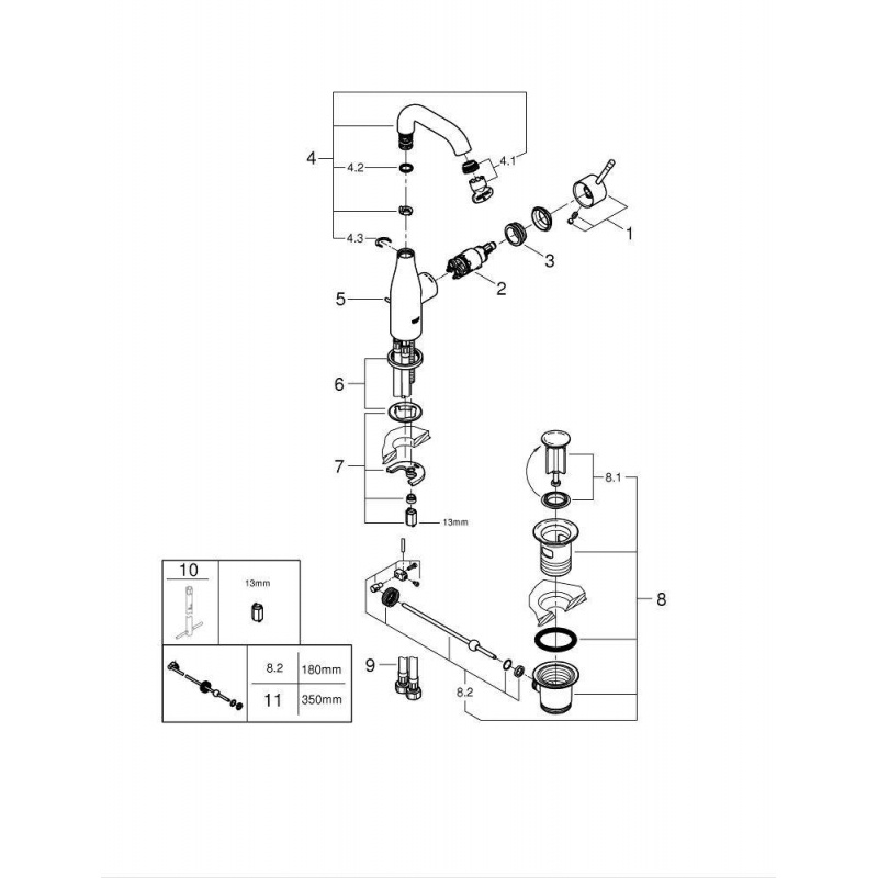 Смеситель для раковины Grohe Essence New 23462001 хром Смеситель для раковины Grohe Essence New 23462001 хром