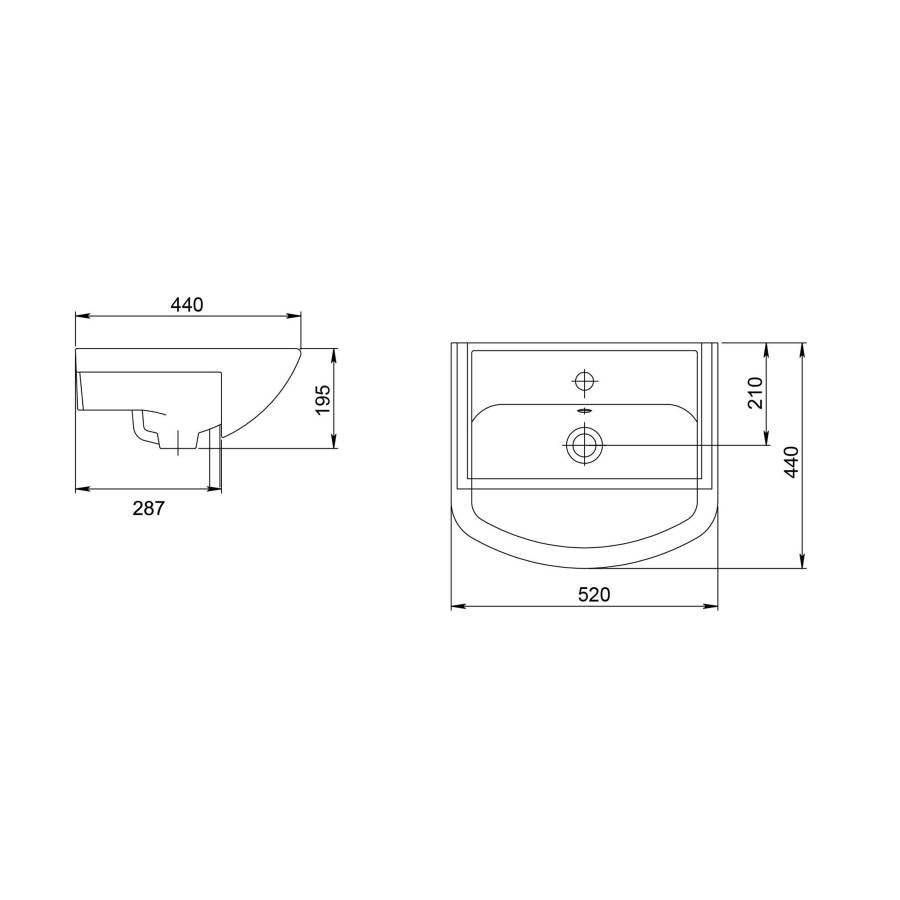 Раковина Santeri Акватон 52 Раковина Santeri Акватон 52