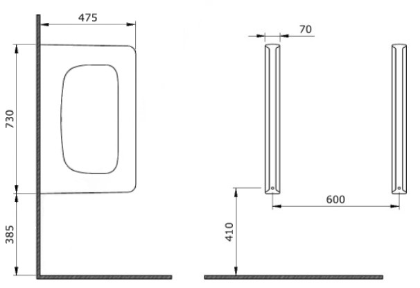 Перегородка Bocchi Taormina Arch 1081-001-0120 белая Перегородка Bocchi Taormina Arch 1081-001-0120 белая