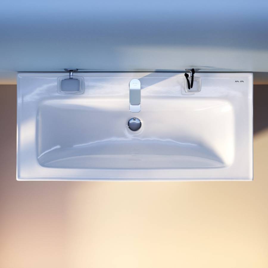 M85AWCC1002WG64 X-Joy, Раковина мебельная, керамическая, 100 см, встроенная, цвет: Белый, глянец M85AWCC1002WG64 X-Joy, Раковина мебельная, керамическая, 100 см, встроенная, цвет: Белый, глянец