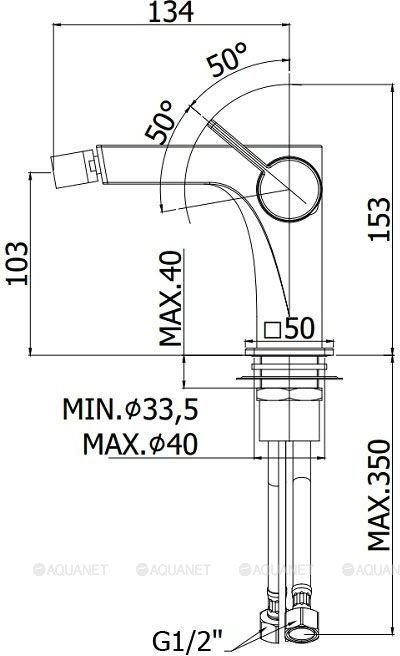 Смеситель для биде Paffoni Rock RO131CR Смеситель для биде Paffoni Rock RO131CR