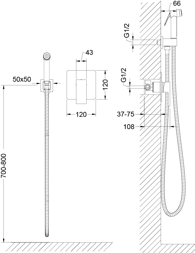 Смеситель Timo Selene 2089/03SM с гигиеническим душем, черный Смеситель Timo Selene 2089/03SM с гигиеническим душем, черный
