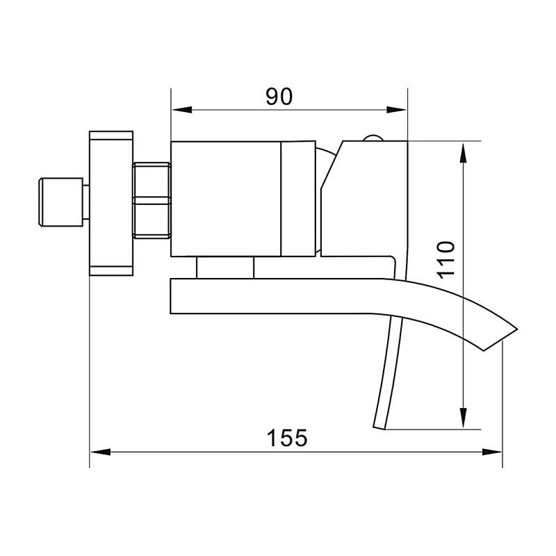 Смеситель для ванны ROSE R15H R1552H Смеситель для ванны ROSE R15H R1552H