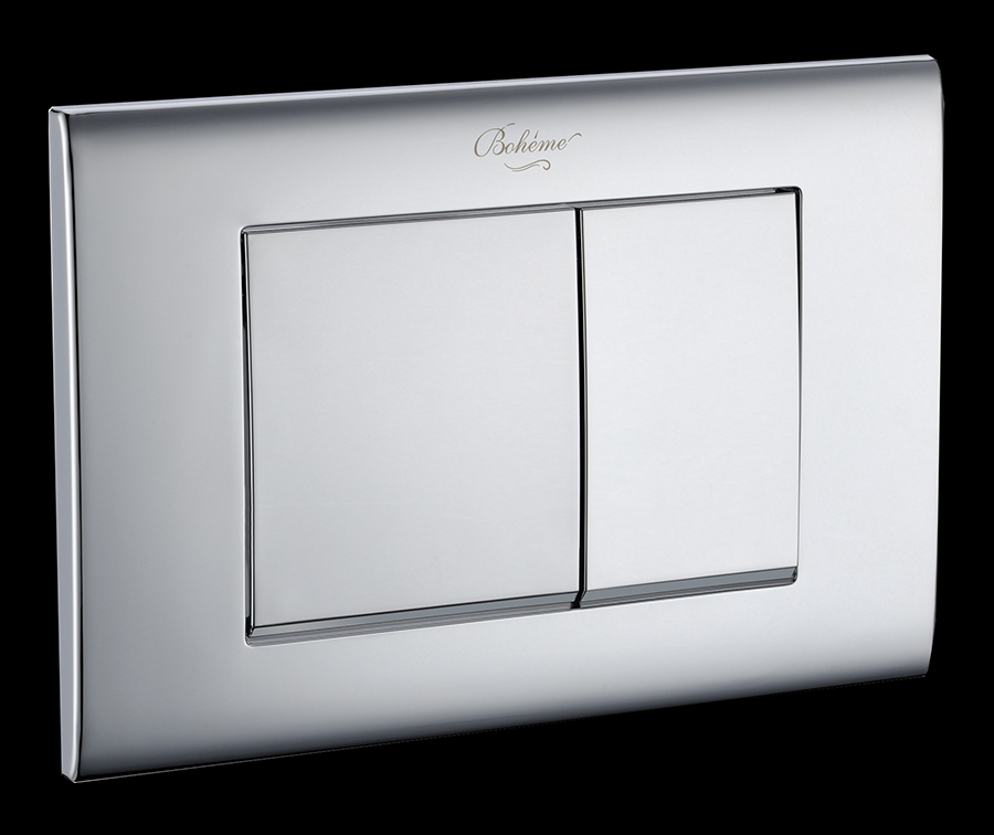 Кнопка для инсталляции, пластик CHROMO, глянец, квадратная Кнопка для инсталляции, пластик CHROMO, глянец, квадратная