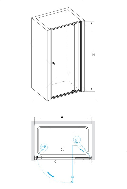 Душевая дверь RGW PA-02B, 04080207-14, 70 х 185 см распашная, черный Душевая дверь RGW PA-02B, 04080207-14, 70 х 185 см распашная, черный