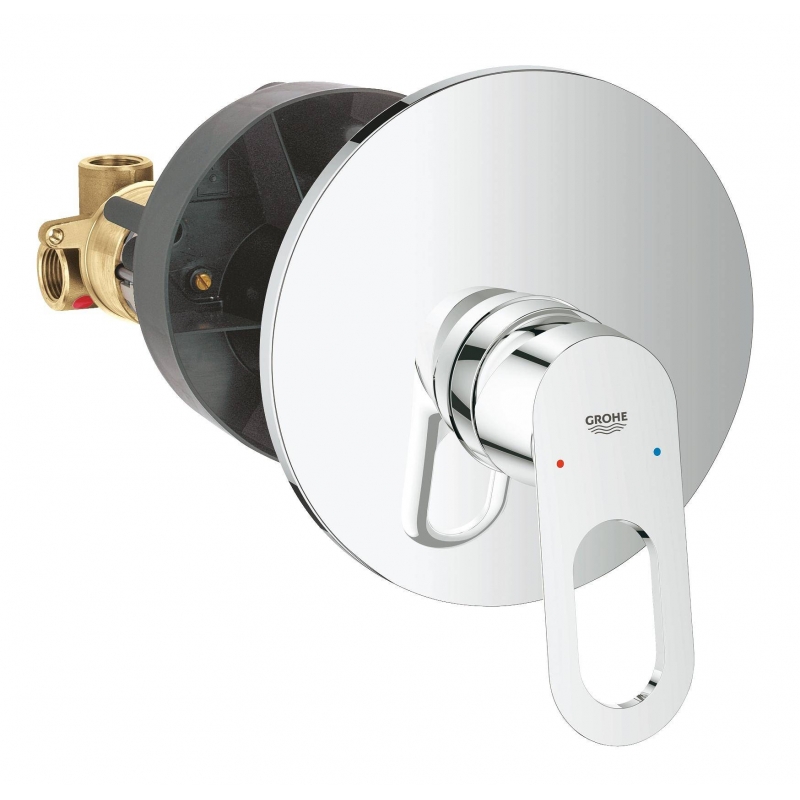 Смеситель для душа GROHE BauLoop (внешняя и встраиваемая части), хром (29080000 Смеситель для душа GROHE BauLoop (внешняя и встраиваемая части), хром (29080000