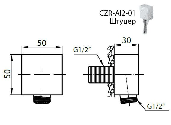 CZR-C-AI2-01 штуцер CZR-C-AI2-01 штуцер