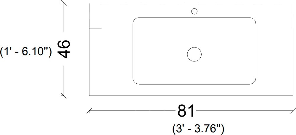 Столешница моноблок Vallessi 80 антрацит глянец керамика Столешница моноблок Vallessi 80 антрацит глянец керамика