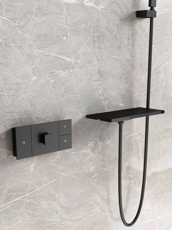 Душевой комплект Futura VSFW-2F11TMB термостатический встраиваемый, 3 режима, черный Душевой комплект Futura VSFW-2F11TMB термостатический встраиваемый, 3 режима, черный