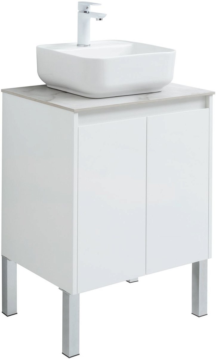 Тумба под раковину Aquanet Nova Lite 60 белый глянец (2 дверцы) Тумба под раковину Aquanet Nova Lite 60 белый глянец (2 дверцы)
