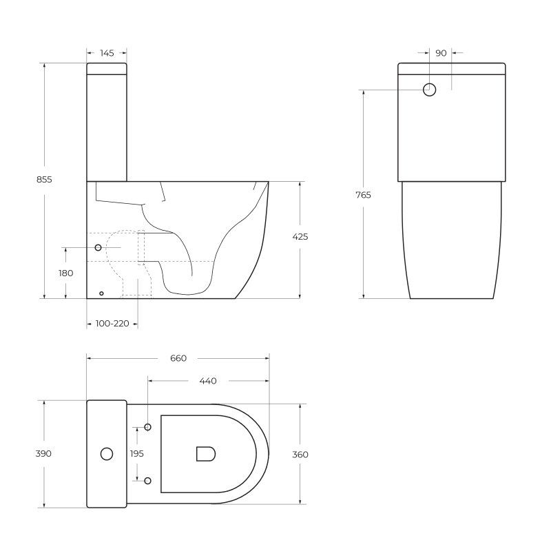 Чаша напольного унитаза BelBagno SFERA-R BB2141CPR Чаша напольного унитаза BelBagno SFERA-R BB2141CPR