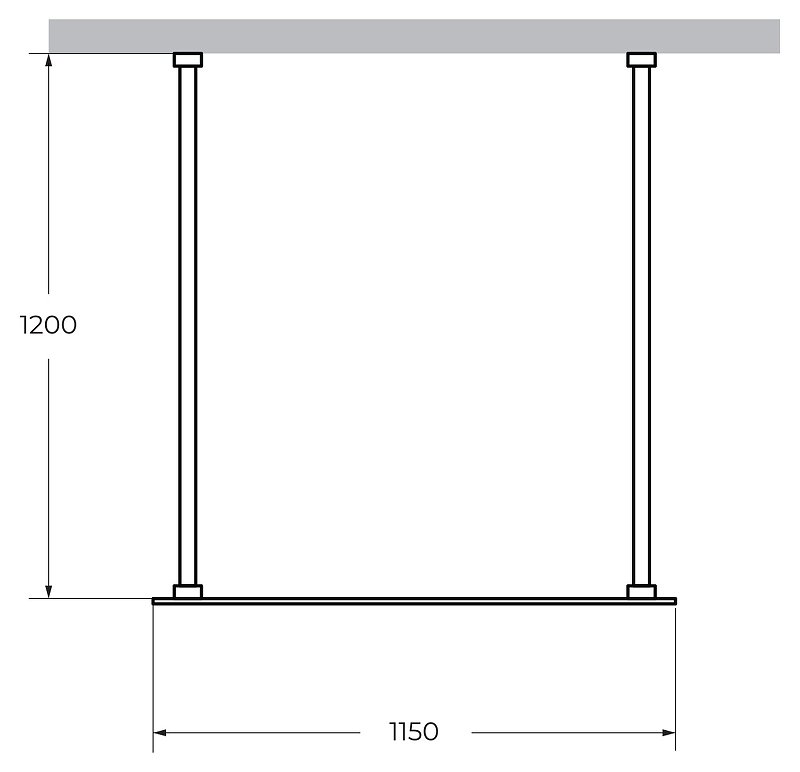 LIBERTA-L-2-115-120-C-Cr Душевая перегородка с возможностью двустороннего входа 1150x1200x1950 мм LIBERTA-L-2-115-120-C-Cr Душевая перегородка с возможностью двустороннего входа 1150x1200x1950 мм